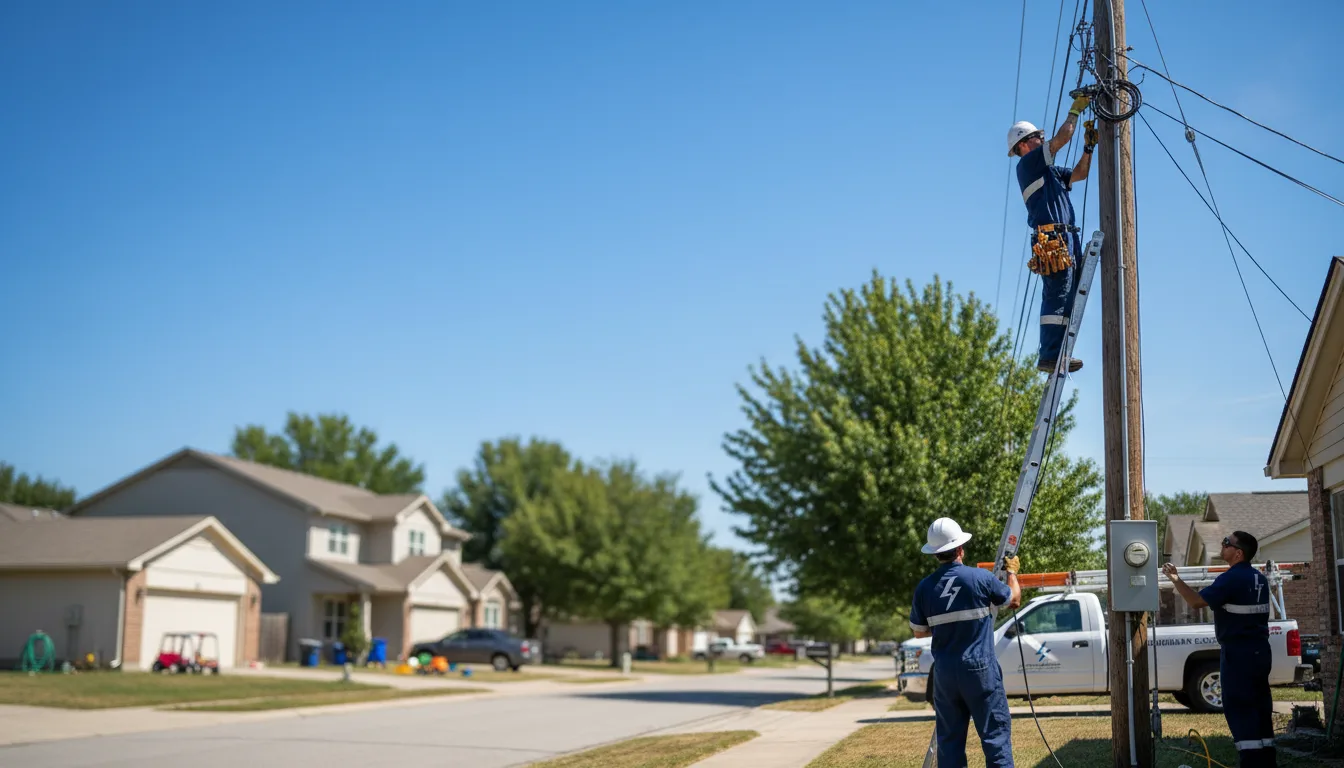 Residential electrician providing installation services in Bronwood, GA